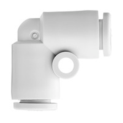 19040740 Elbow Connector - 90 degrees Elbow push-in fittings are suitable to ensure a quick 90 degree connection in a pneumatic system.