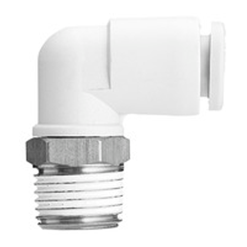 19044780 Elbow Connector - 90 degrees Elbow push-in fittings are suitable to ensure a quick 90 degree connection in a pneumatic system.
