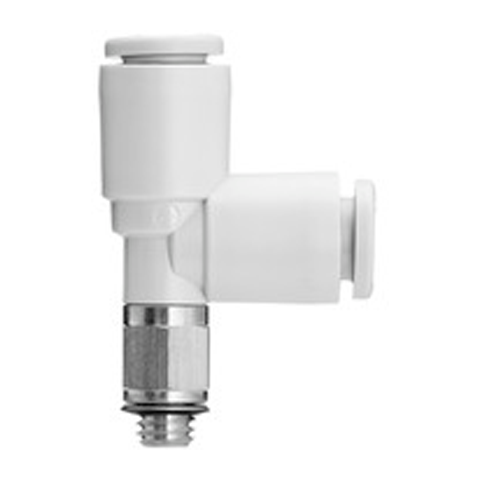19060235 Tee Connector - Push in/ Thread Tee Push-in fittings are suitable to ensure a quick connection pneumatic system and are designed to combine or split flows at a 90 degree angle to the main line.