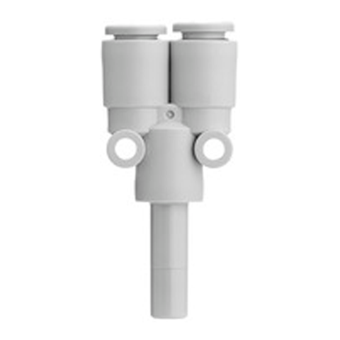 19060490 Y Connector Y Push-in fittings are suitable to ensure a quick connection pneumatic system and are designed to combine or split flows to the main line.
