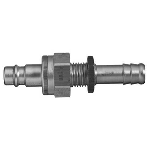 48065785 Nipple - Dry Break - Panel Mount Rectus double shut-off nipple with flatsealing or dry-break system for leak-free design. (KL series). On the coupling and plug, our leak-free coupling systems have valves that build up no dead-space volume. As such, when the connection is broken, no drops of the medium being channelled are able to escape. This variant is especially suitable for transporting aggressive media or in sensitive environments like in cleanrooms.