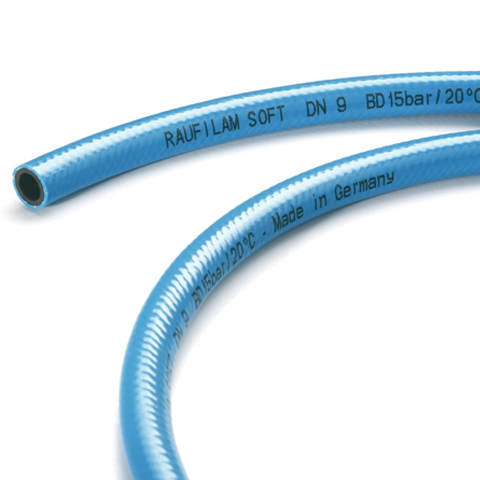 Tubing OD12_ID6mm DN6 PVC Reinforced RAUFILAM Transparant Blue